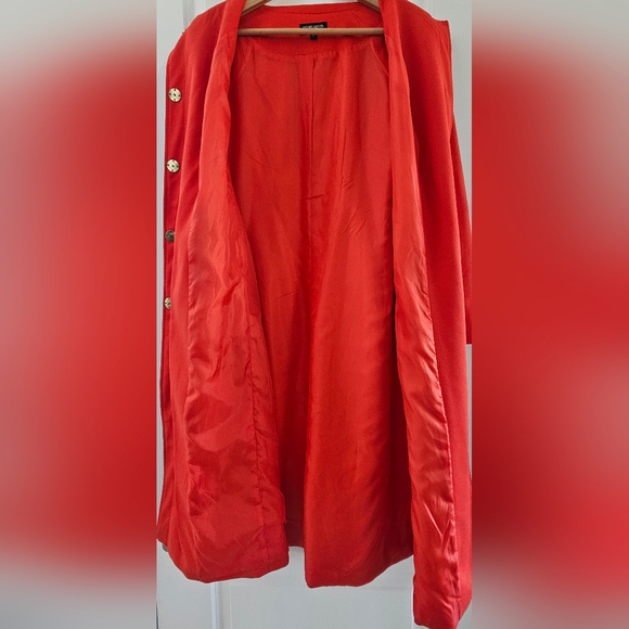 John Meyer collection women red coat jacket size 16W - Picture 7 of 13